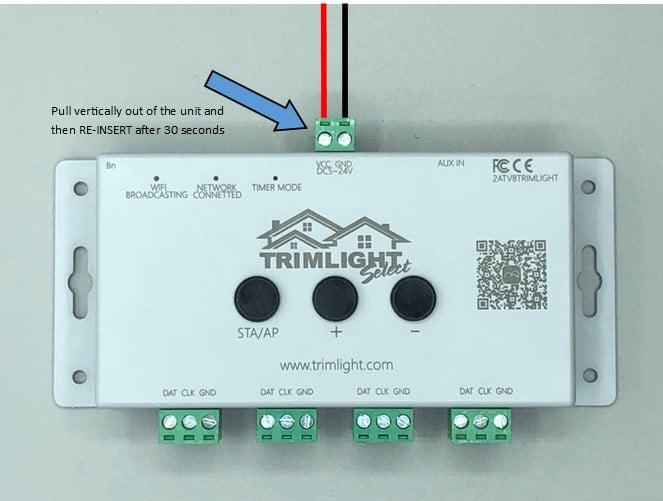 How do I perform a soft reset on my Trimlight Edge Controller?